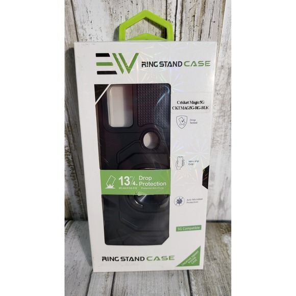 Cricket Magic 5G Phone Case EW Ring Stand Shockproof Protective Cover Quility 2 - Picture 4 of 5